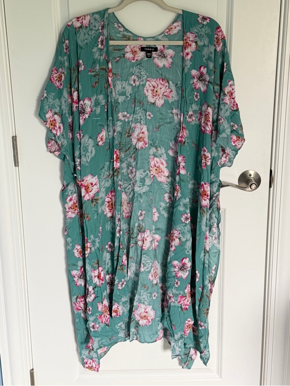 Torrid Women's Sage Green Floral Gauze Kimono Cover Up 00/0 - 39729 - Picture 2 of 16